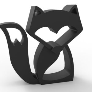 Arte Zorro Fox Decorativo Mesa O Muro 3d Pla