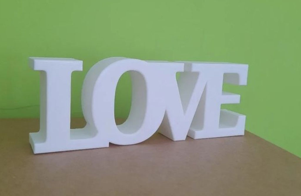 Escultura Decorativa Amor Love Impreso 3d Pla V2 - Imagen 2
