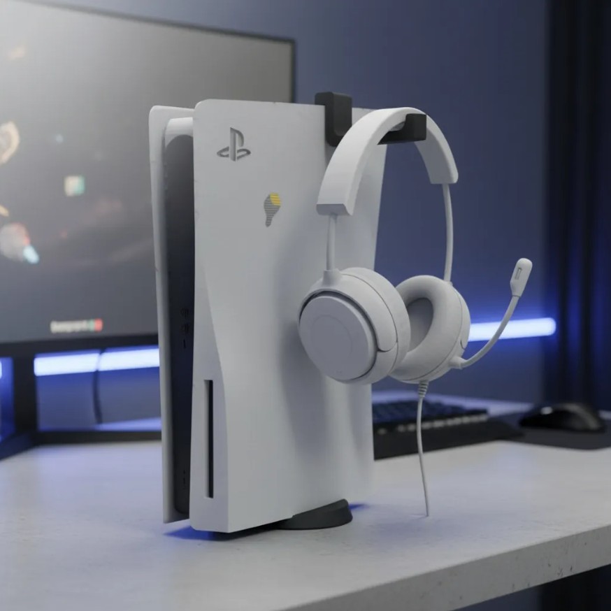 Soporte Para Audifonos Ps5 Clip Consola 3d Pla