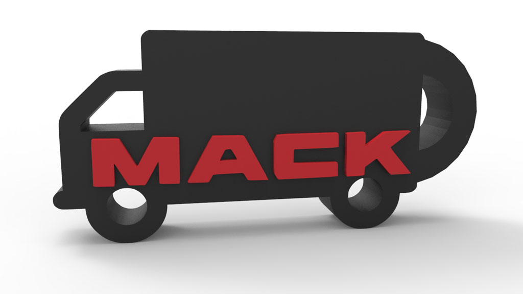 Llavero Mack Personalizado Numero Telefono O Patente 3d