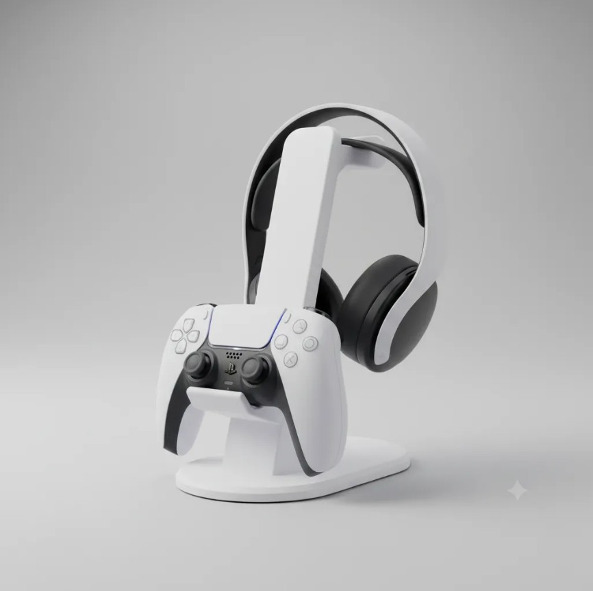 1 Soporte de mesa para un Mando y Audífono Ps5 Playstation 5 | Organizador Gamer