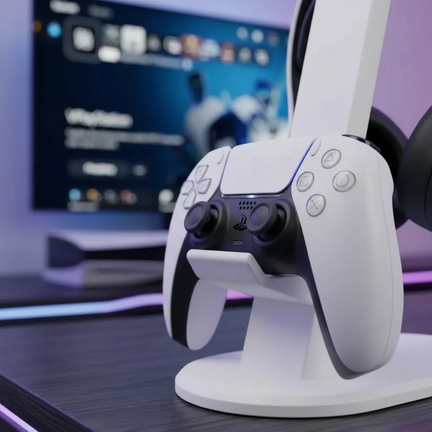 5 Soporte de mesa para un Mando y Audífono Ps5 Playstation 5 | Organizador Gamer - Imagen 4